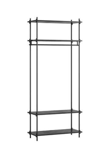 Moebe Shelving System Open Wardrobe 200x85 cm - Black