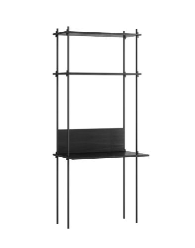 Moebe Shelving System Desk Tall 200x85 cm - Black
