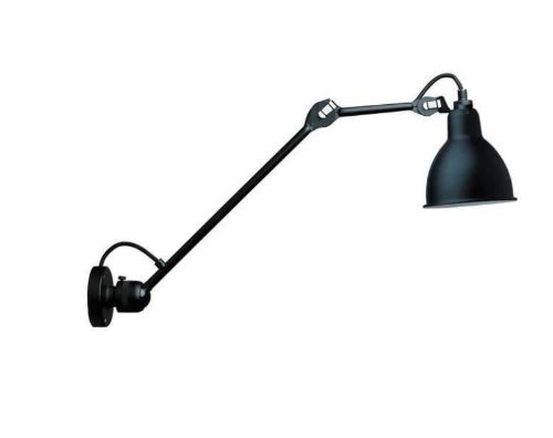 DCW Editions Lampe Gras N304L40 Væglampe Rund H: 40cm - Sort/Sort