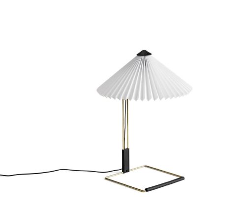 HAY Matin Table Lamp Small H: 38 cm - White / Brass 