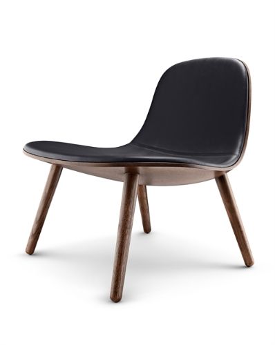 Eva Solo Abalone Lounge Chair - Røget eg/Sort læder