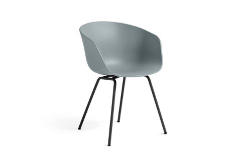 HAY AAC 26 About A Chair  - Black Powder Coated Steel/Dusty Blue