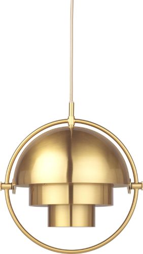 GUBI Multi-Lite pendel Small Ø:25,5 cm Brass base - Shiny Brass Skærm