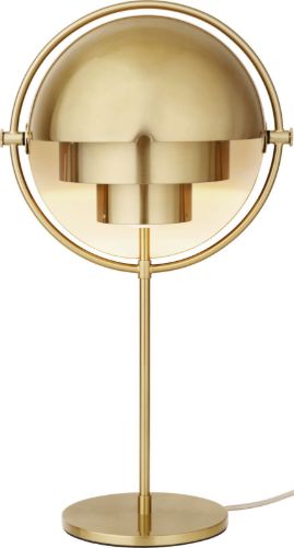 GUBI Multi-Lite bordlampe Ø:24 cm Brass base - Shiny Brass skærm