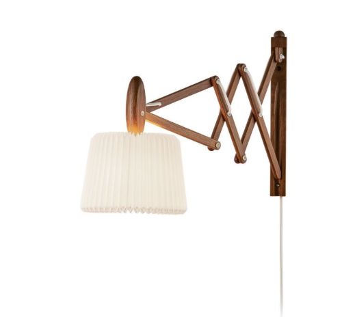 Le Klint 223 120 Saxlampe til væg H: 31 cm - Lys Eg/Silk White Papirskærm