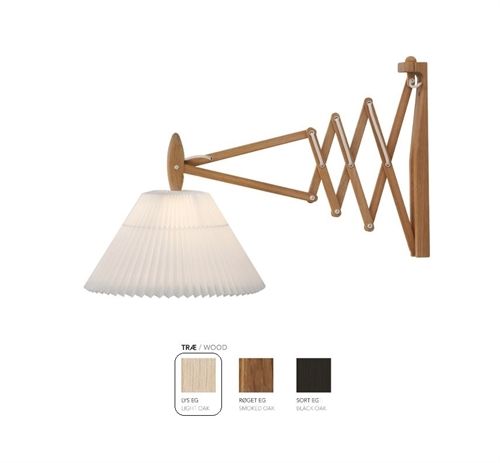 Le Klint 233 2/21 Saxlampe til væg H: 41 cm - Lys eg / Papirskærm