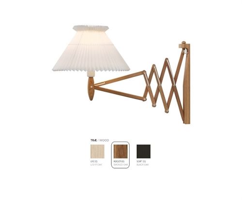 Le Klint 234 1/21 Saxlampe til væg H: 41 cm - Røget Eg/Standardskærm