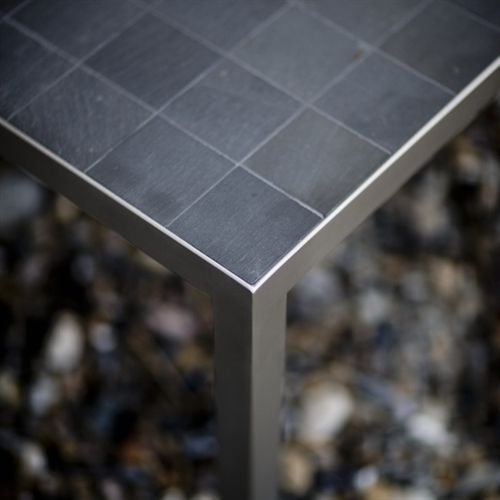 Rübner Sofabord 132x74x45 cm - Skiffer/Stål