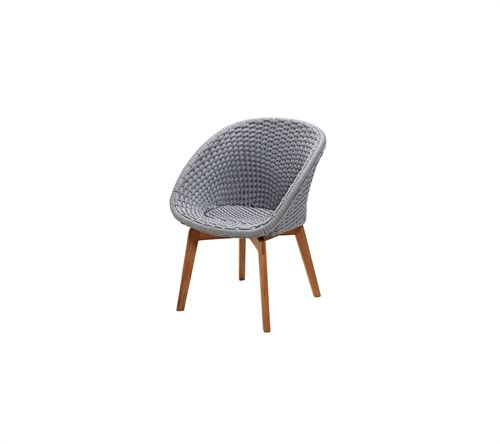 Cane-line Outdoor Peacock Stol med Teakben - Light Grey