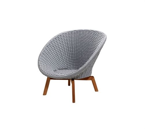 Cane-line Outdoor Peacock Loungestol - Teak / Light Grey