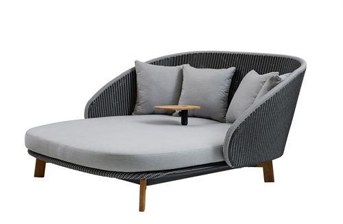 Cane-line Outdoor Peacock Daybed, inkl. bord - Grey
