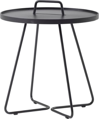 Cane-line Outdoor On-The-Move Sidebord Ø: 52 cm - Black 