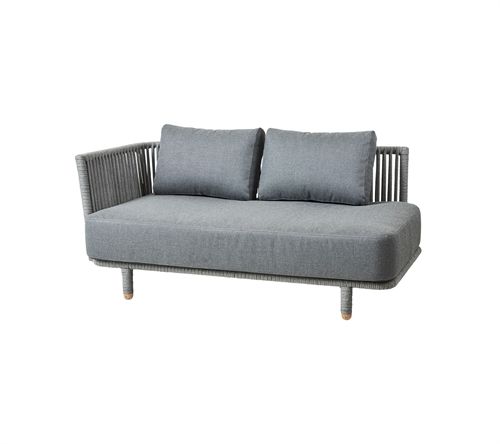 Cane-line Outdoor Moments 2-pers sofa højre modul - Grey