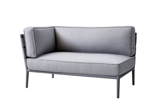 Cane-line Outdoor Conic 2 Pers. Sofa Højre Modul L: 140 cm - Light Grey