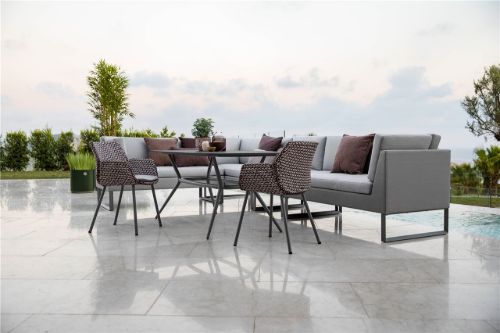 Cane-line Outdoor Joy Havebord 180x90 cm - Lava Grey/Dark Grey