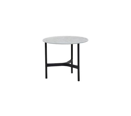 Cane-line Outdoor Twist Sofabord Lille Ø: 45 cm - Lava Grey/Fossil Grey Keramik
