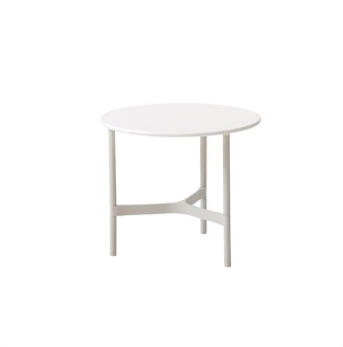 Cane-line Outdoor Twist Sofabord Lille Ø: 45 cm - White/White HI-Core