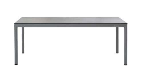 Cane-line Outdoor Drop Spisebord 200x100 cm - Light Grey/Fossil Black Keramik
