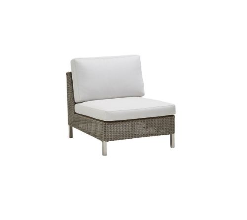 Cane-line Outdoor Connect Single Modul inkl. Hynder - Taupe/Hvid