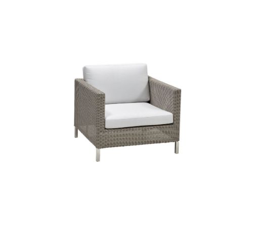 Cane-line Outdoor Connect Loungestol inkl. Hynder  - Taupe/Hvid