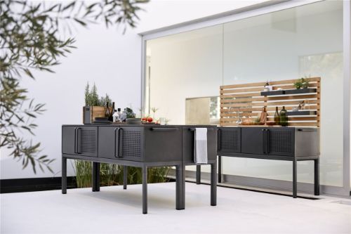 Cane-line Outdoor Drop Køkken Modul - Lava Grey/Aluminium