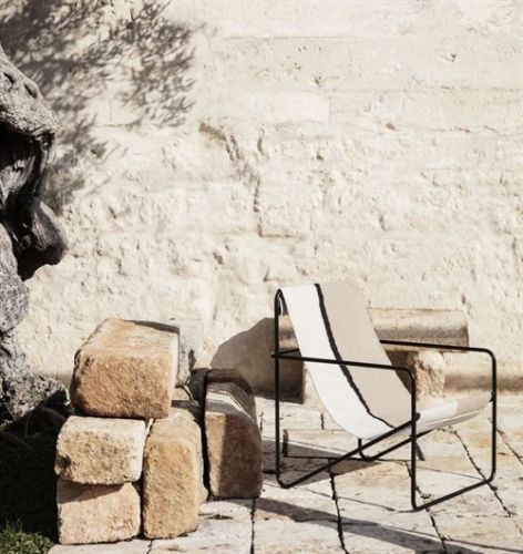 Ferm Living Desert Lounge Chair 63x77,5 cm - Black/Soil