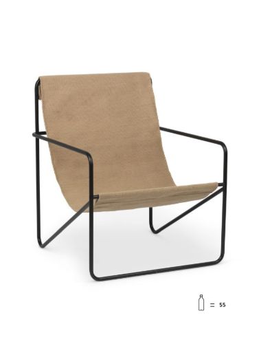 Ferm Living Desert Lounge Chair 63x77,5 cm - Black/Sand