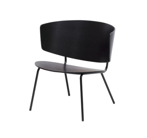Ferm Living Herman Lounge Chair H: 68 cm - Black