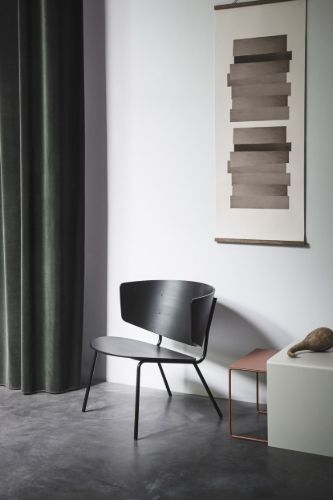 Ferm Living Herman Lounge Chair H: 68 cm - Black
