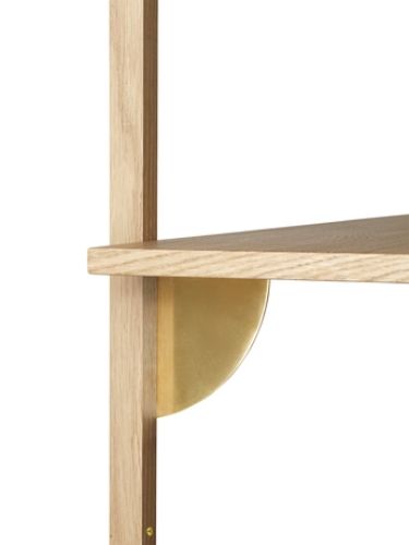 Ferm Living Sector Shelf T/W 87x102 cm - Oak/Brass 