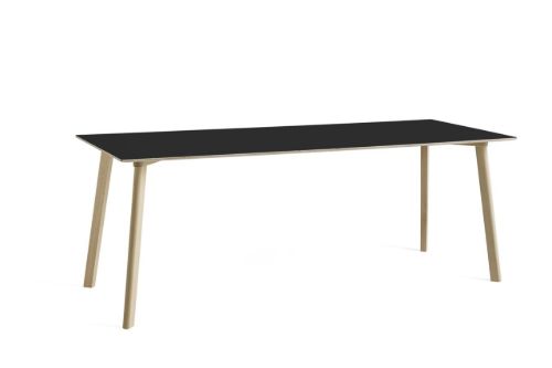 HAY CPH Deux 210 Table 200x75x73 cm - Untreated Solid Beech/Ink Black Laminate