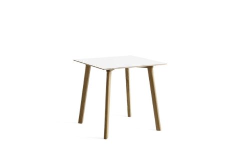 HAY CPH Deux 210 Table 75x75x73 cm - Lacquered Solid Oak/Pearl White Laminate