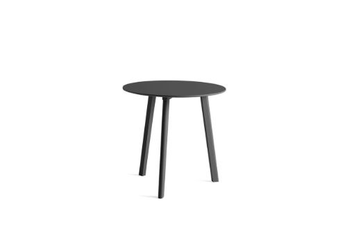 HAY CPH Deux 220 Table Ø: 75 cm - Stone Grey Lacquered Solid Beech/Stone Grey Laminate