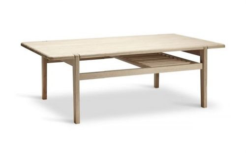 Stouby Maria Sofabord m. 1 hylde L: 140 cm - Sæbebehandlet Eg