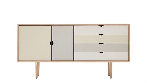 Andersen Furniture S6 Skænk 163x79 cm - Eg/Farvede Fronter