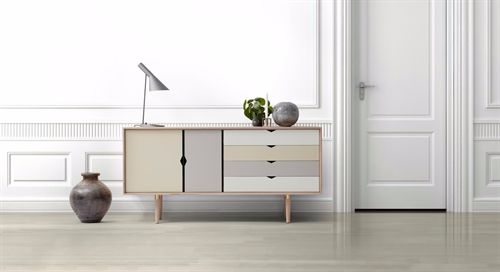 Andersen Furniture S6 Skænk 163x79 cm - Eg/Farvede Fronter