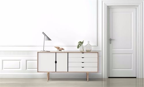 Andersen Furniture S6 Skænk 163x79 cm - Eg/Hvide Fronter