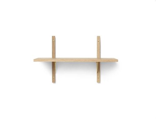 Ferm Living Sector Shelf S/N 22,1x54 cm - Oak/Brass