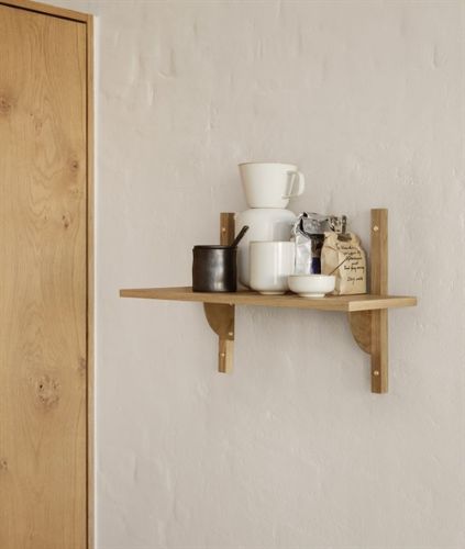 Ferm Living Sector Shelf S/N 22,1x54 cm - Oak/Brass