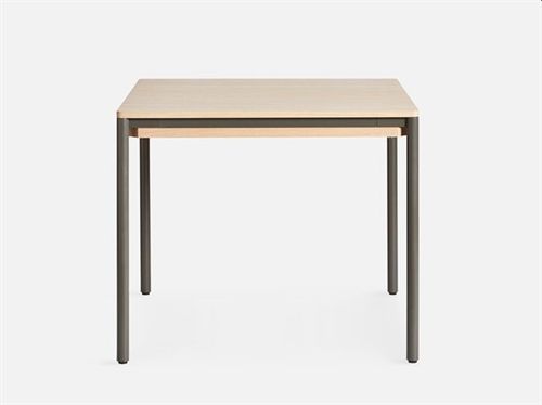 Woud Piezas Dining Table 85x85 cm - White Oak / Grey Metal Legs