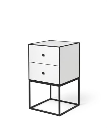 Audo Copenhagen Frame 35 35x35 cm inkl. 2 Skuffer - Hvid