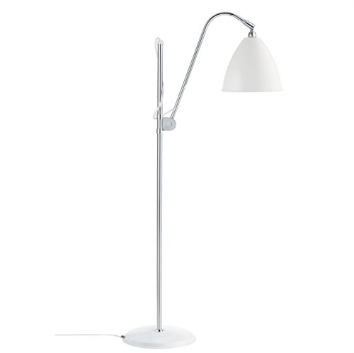 Bestlite BL3 Floor Lamp Ø:21 cm M  Chrome Base - Matt White skærm