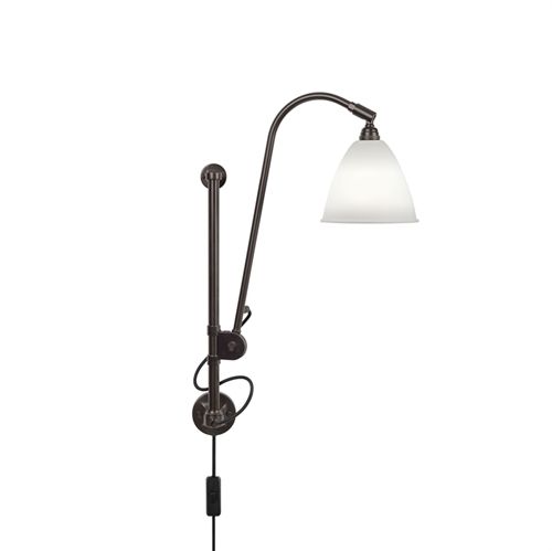 Bestlite BL5 væglampe Ø:16 cm - Black Brass base - Bone China