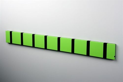 KNAX vandret 8 knagerække L: 79,2cm - Lime/Sort