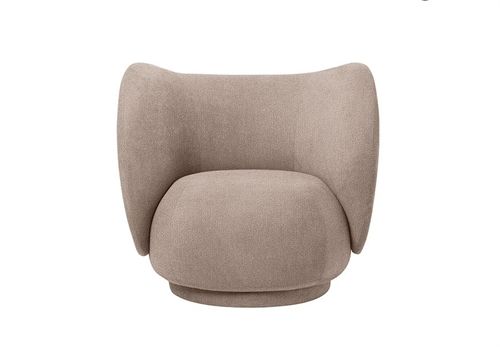 Ferm Living Rico Lounge Chair Boucle SH: 41 cm - Sand