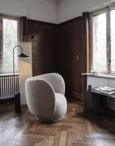 Ferm Living Rico Lounge Chair Boucle SH: 41 cm - Sand