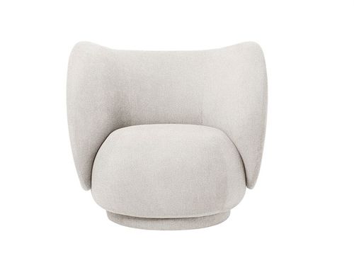 Ferm Living Rico Lounge Chair Boucle SH: 41 cm - Off White