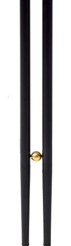 GUBI IOI Coffee Table - Round, Ø70 (Black Semi Matt Base / Brass Sphere, White Carrara Marble)
