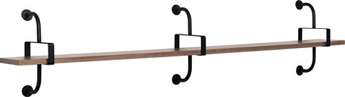 GUBI Démon Shelf, 3 Brackets, 215, 1 shelf (American Walnut Semi Matt Lacquered)