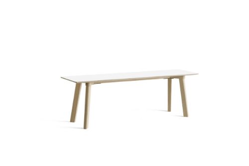 HAY CPH Deux 215 Bench 140x35x45 cm - Untreated Solid Beech/Pearl White Laminate